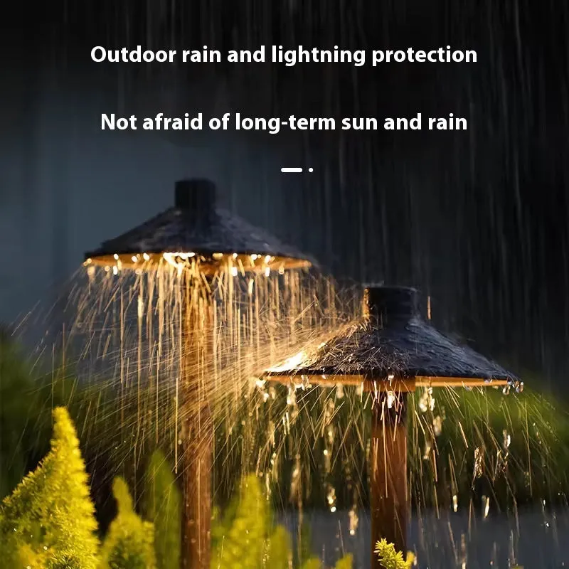 Aluminium IP65 outdoor lawn lamp with geometric abstract art design, 7W 220V, brown finish, floor socket model