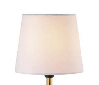 National cloth cover LED copper wall lamp in black finish with white fabric lampshade mounted on wall