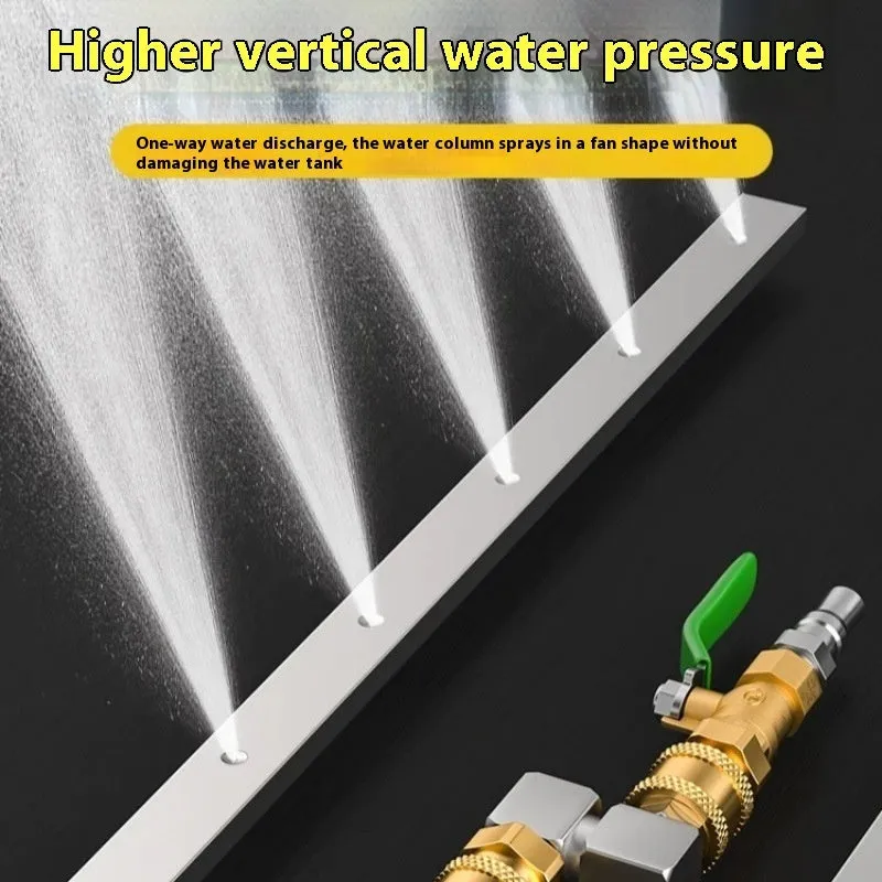 Stainless steel car water tank cleaning rod with three nozzles for radiator and condenser use