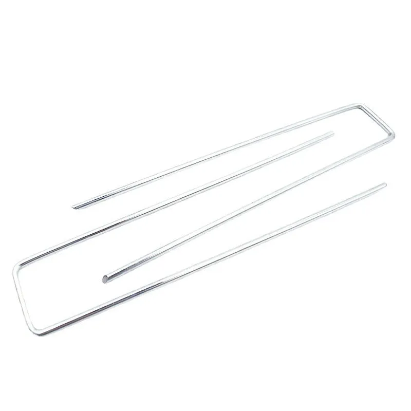 Galvanised steel ground nail 4cm wide 15cm long for fixing lawn fabric and grass cloth