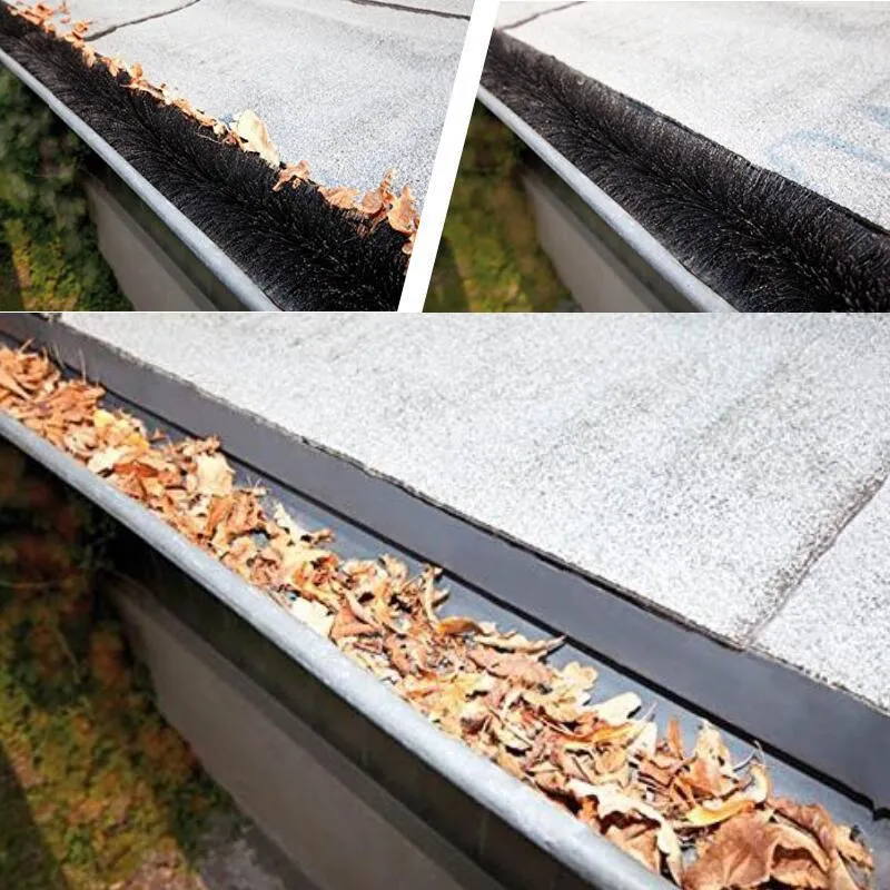 Roof sink fallen leaves filter brush with black PP body and nylon bristles 100CM length