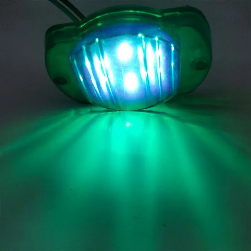 Round LED side light in red for truck trailer boat 12V 24V signal marker