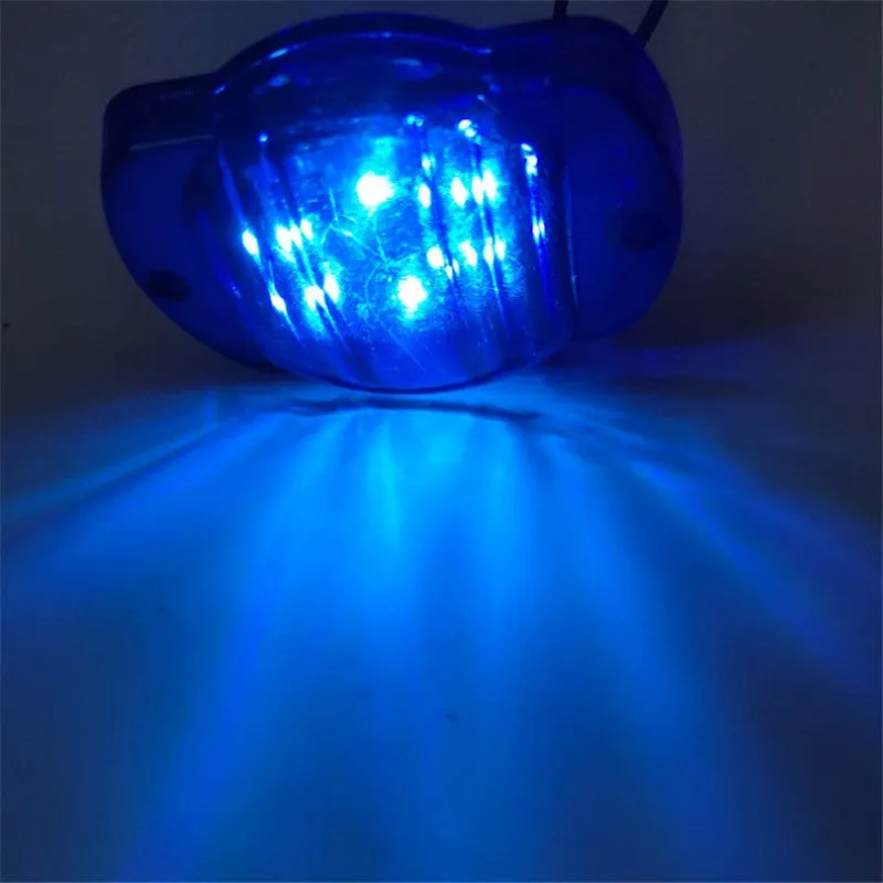 Round LED side light in red for truck trailer boat 12V 24V signal marker