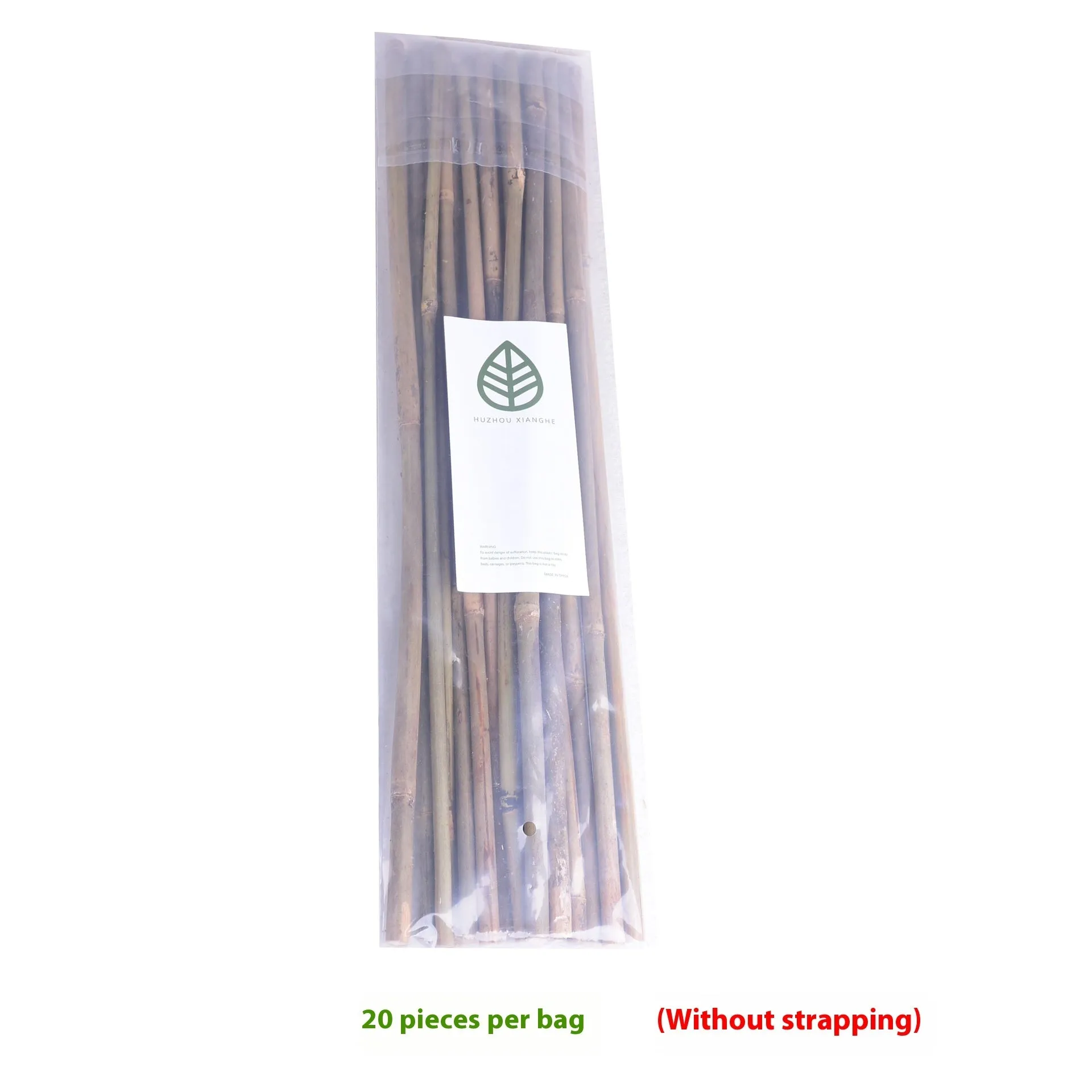 Natural white bamboo plant support poles 45cm long for gardening staking climbing vines