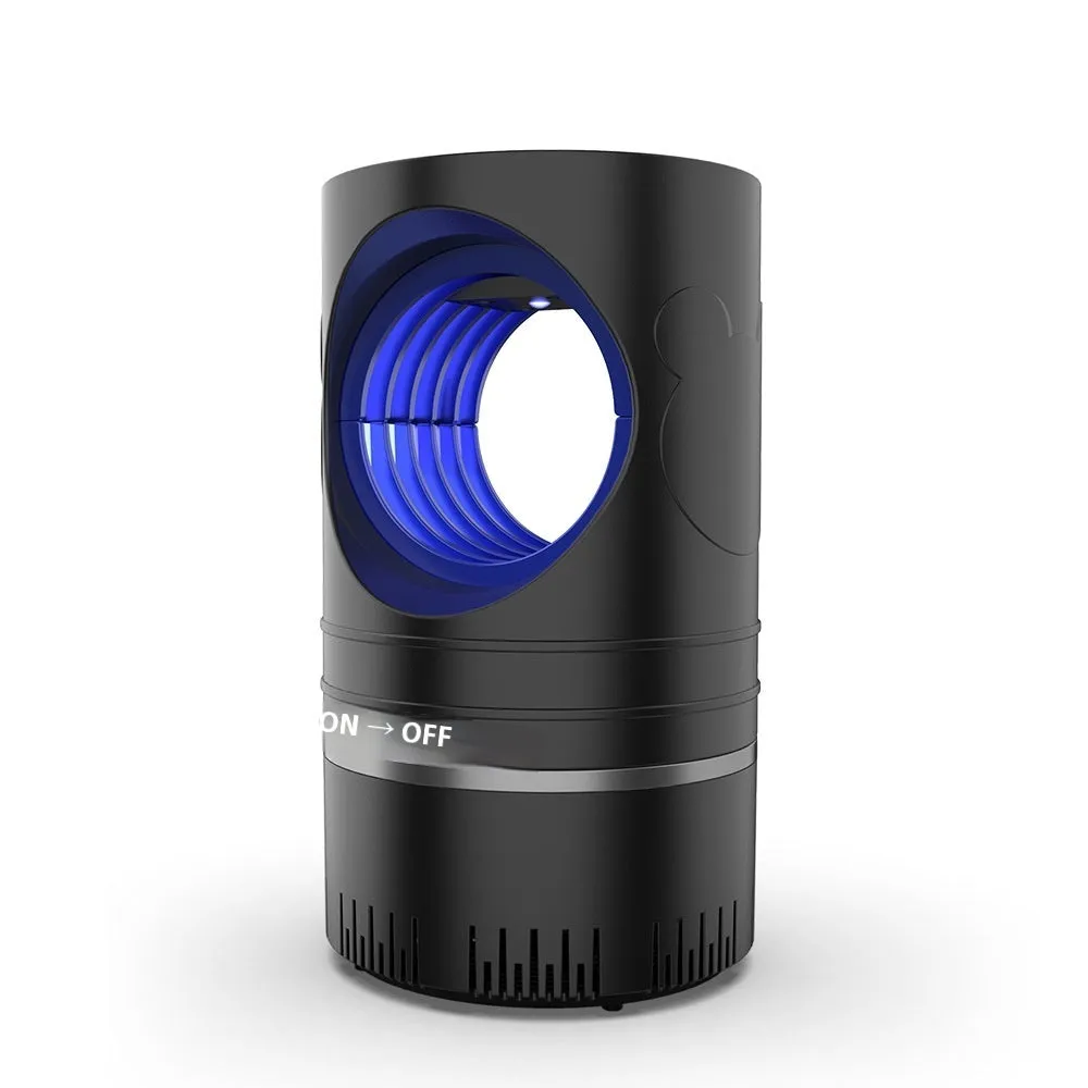 New Sky Eye photocatalyst mosquito killing lamp with UV light, 14cm plastic body, in white finish on a desk