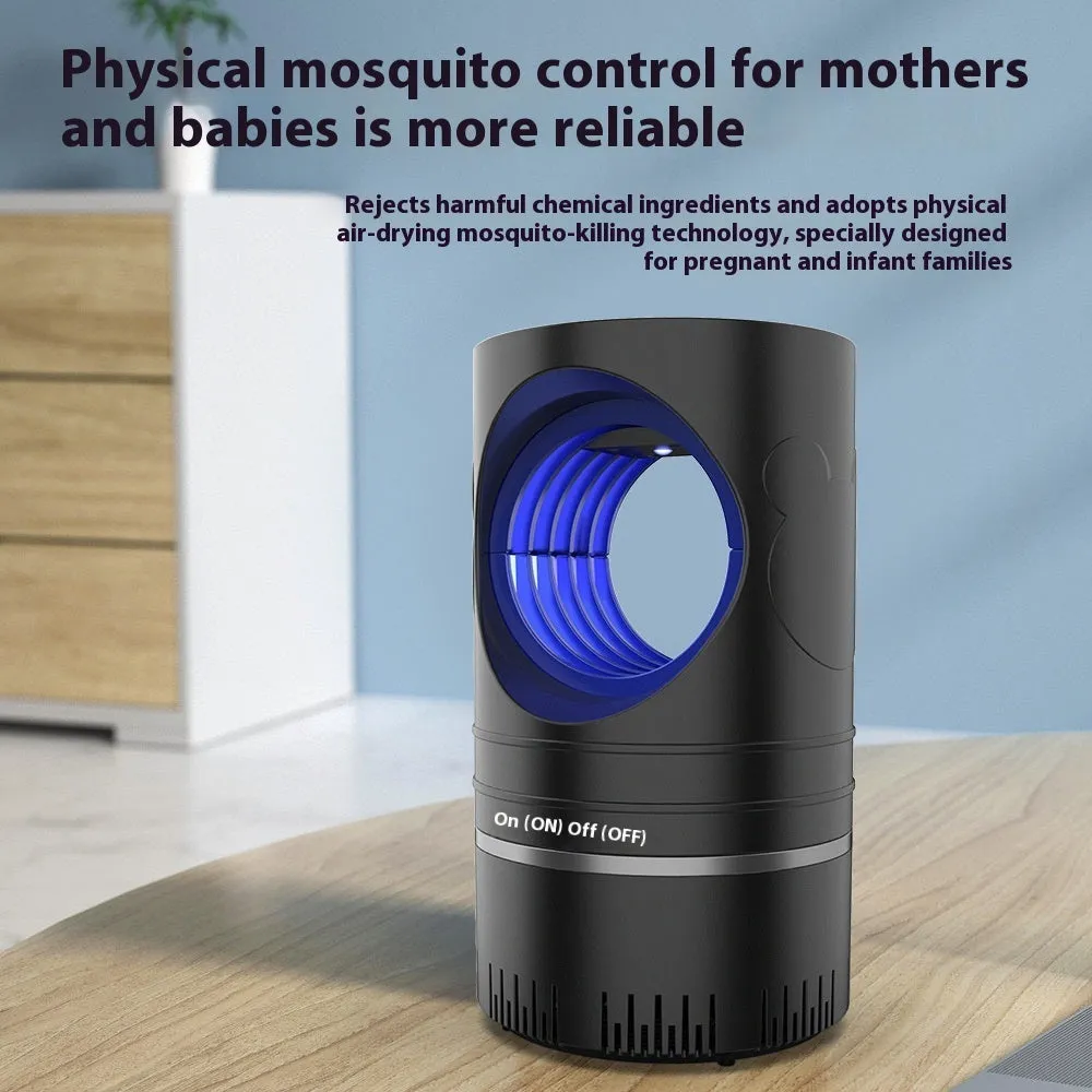 New Sky Eye photocatalyst mosquito killing lamp with UV light, 14cm plastic body, in white finish on a desk