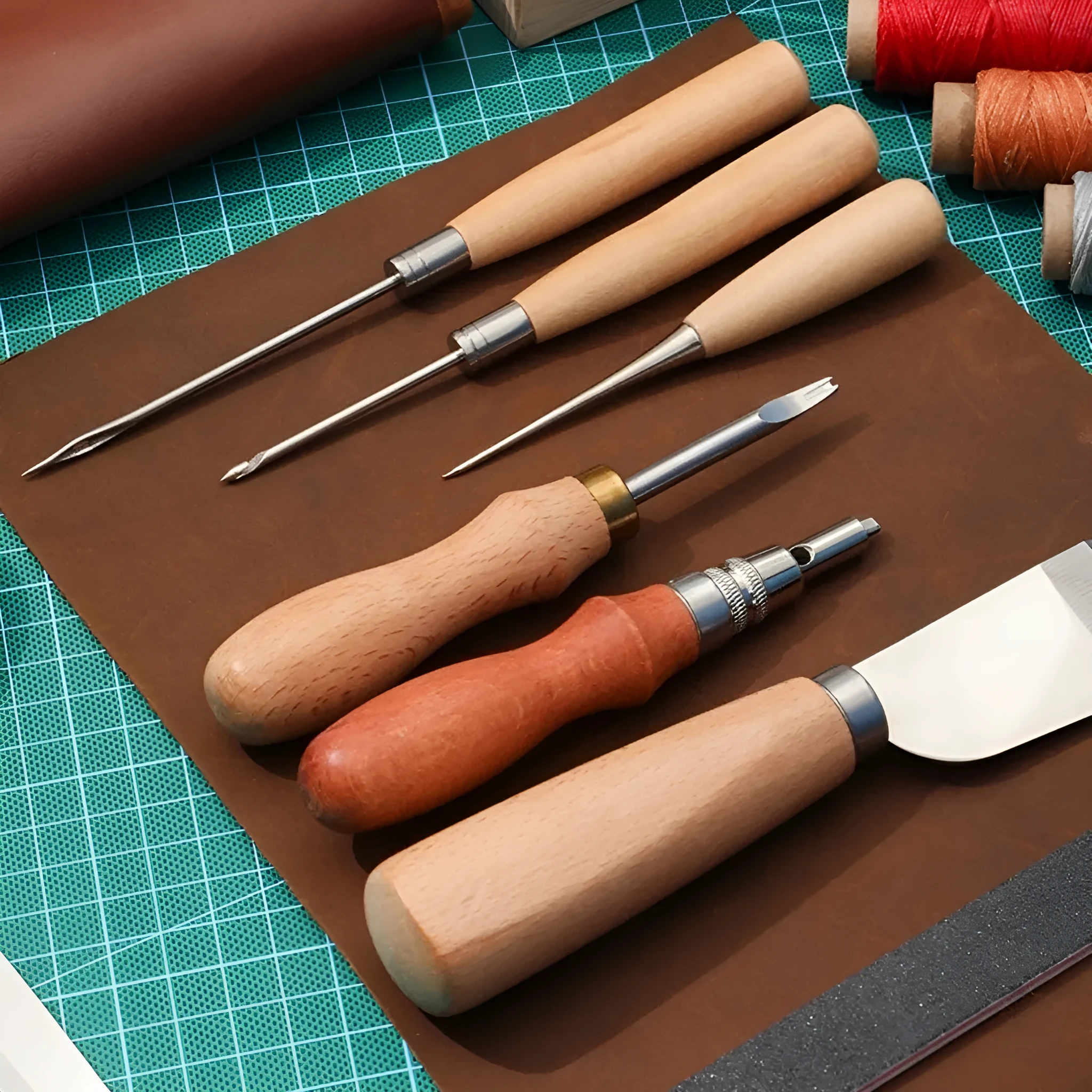 Leather tools suit DIY sewing tool set for leather cutting and trimming