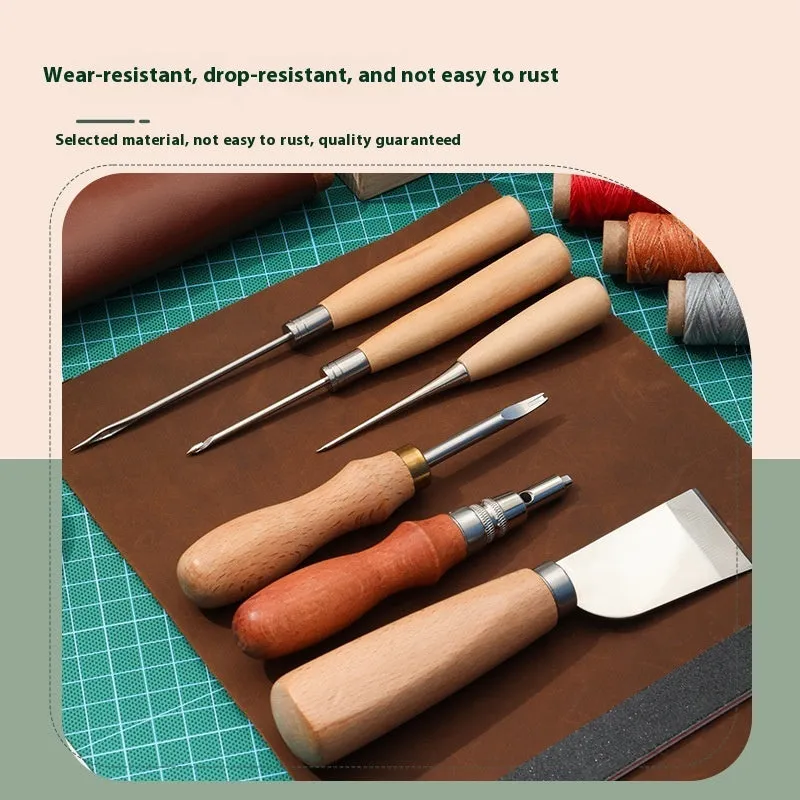 Leather tools suit DIY sewing tool set for leather cutting and trimming