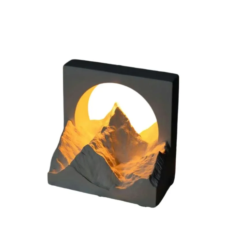 Creative aromatherapy expanded stone night light in Rizhao Jinshan L-shaped design with gypsum material and modern simplicity style