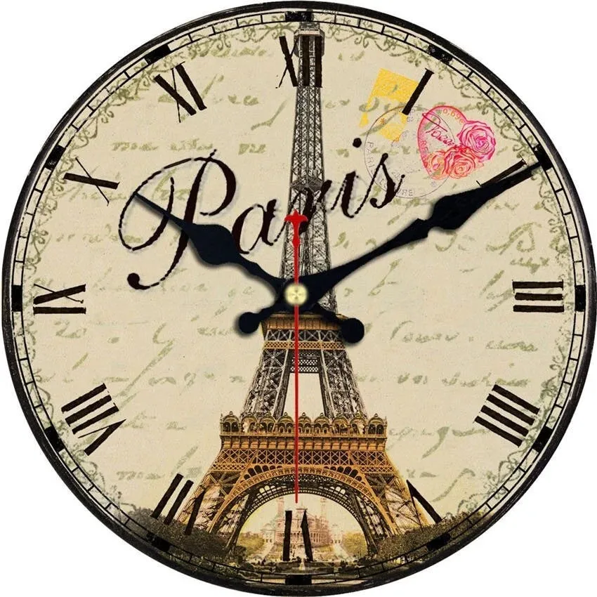 Retro wooden mute pointer wall clock, square shape, exposed mechanisms, available in sizes from 15x15cm to 40x40cm