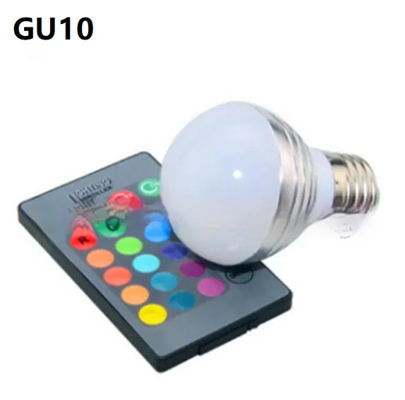 RGB smart bulb 3W seven-color changing dimmable ambience light with aluminium body and E27 lamp holder