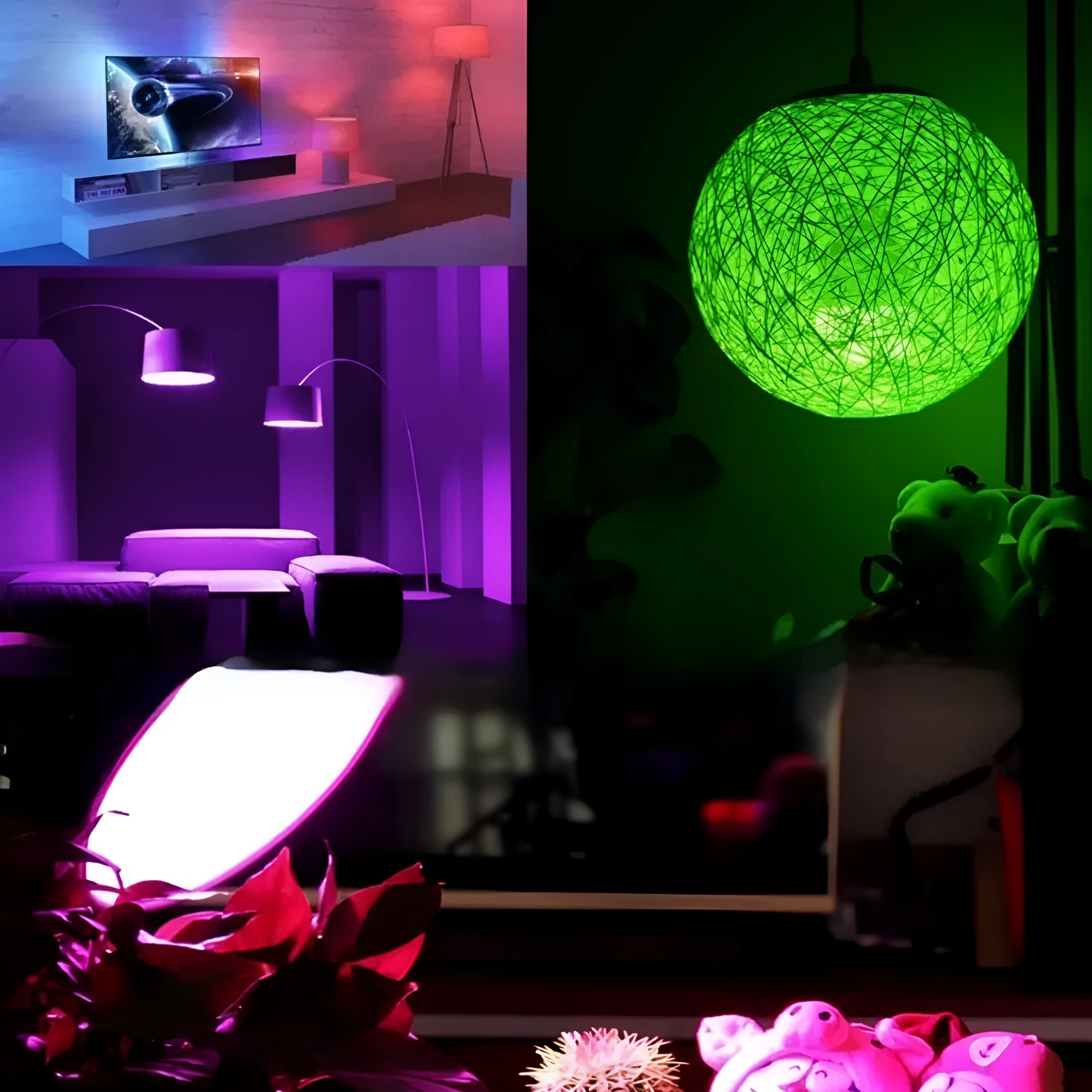RGB smart bulb 3W seven-color changing dimmable ambience light with aluminium body and E27 lamp holder