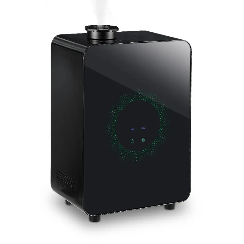 Large matte black intelligent aromatherapy machine wall-mounted with touch panel and 300ml capacity