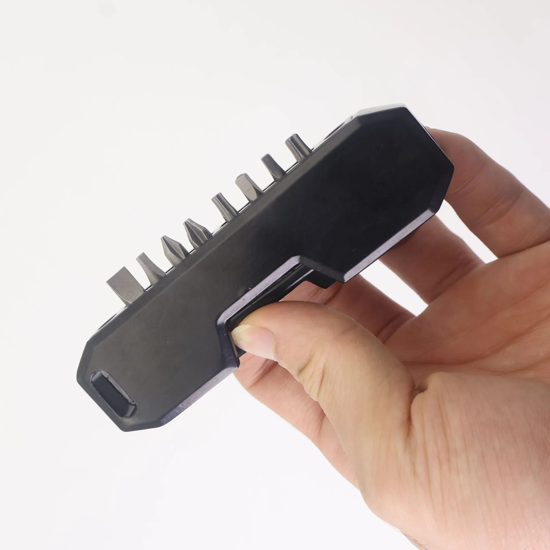 Creative Outdoor EDC Pocket Tool Set – black alloy metal multifunctional 8-head compact hand tool kit