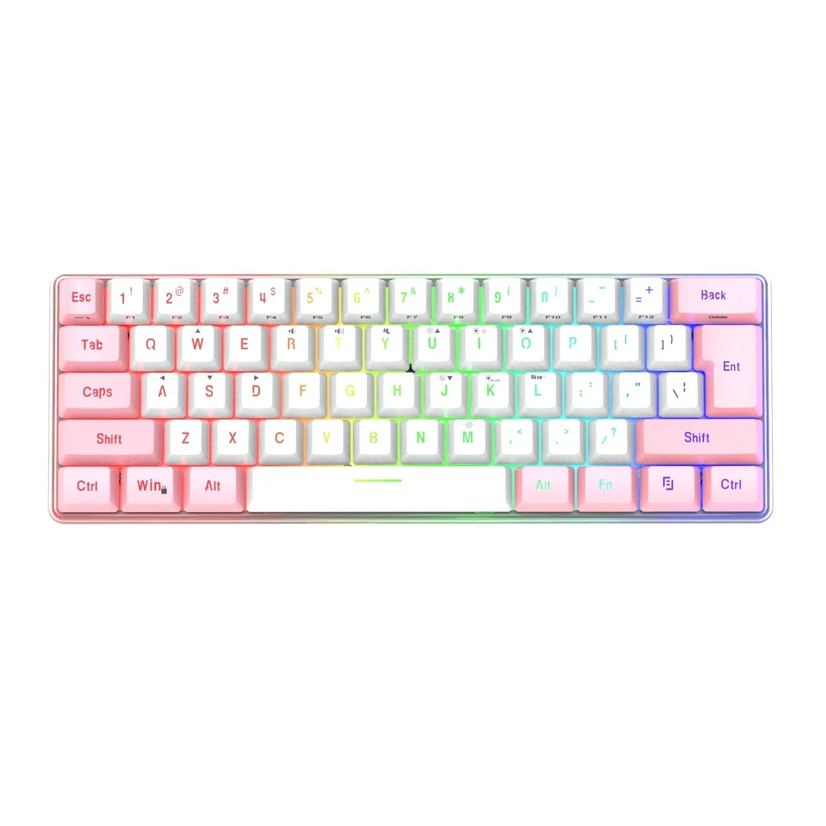 Simple Home Small RGB keyboard with K401 black finish, compact 30cm size, and colour backlighting