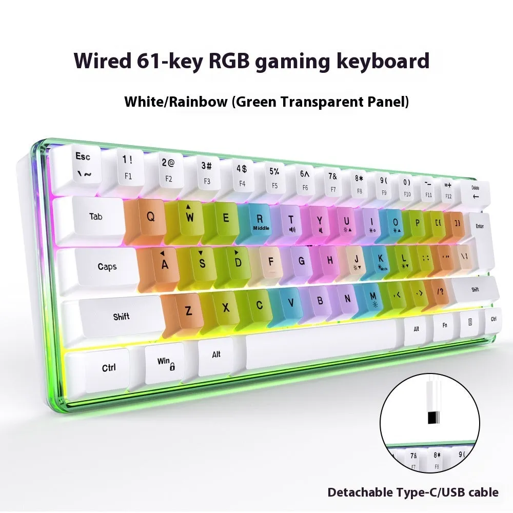 Simple Home Small RGB keyboard with K401 black finish, compact 30cm size, and colour backlighting