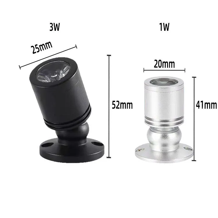 Mini Jewelly surface mounted spotlight with aluminium shell in silver finish