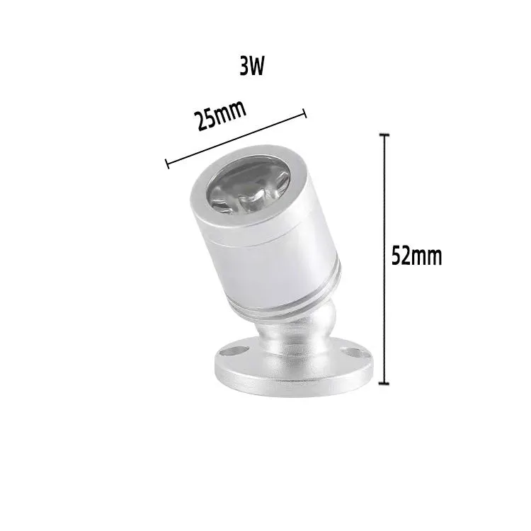 Mini Jewelly surface mounted spotlight with aluminium shell in silver finish
