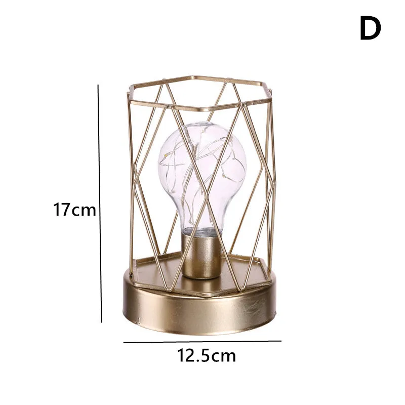 Nordic style geometric candle pendulum iron decorative lights with electroplated metallic finish