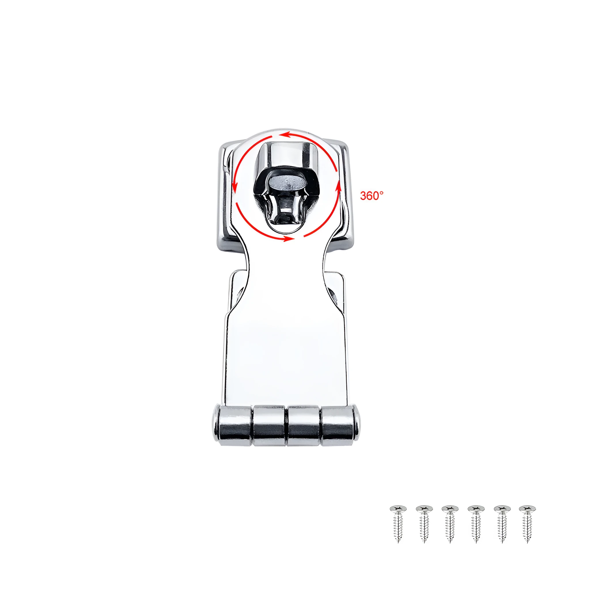 Silver marine grade 304 stainless steel bolt latch for doors and cabinets