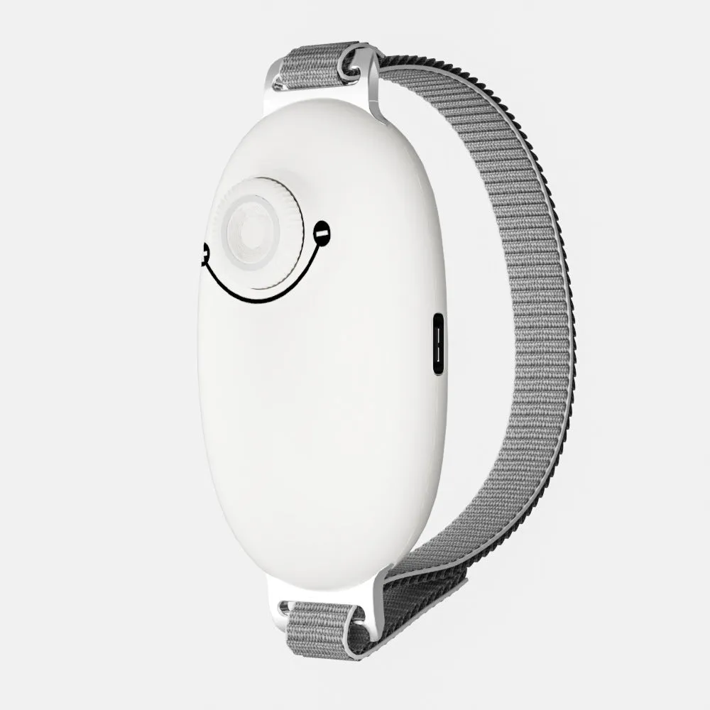 Li Xianyuan portable smart sleep aid in white with ABS housing and stainless steel webbing
