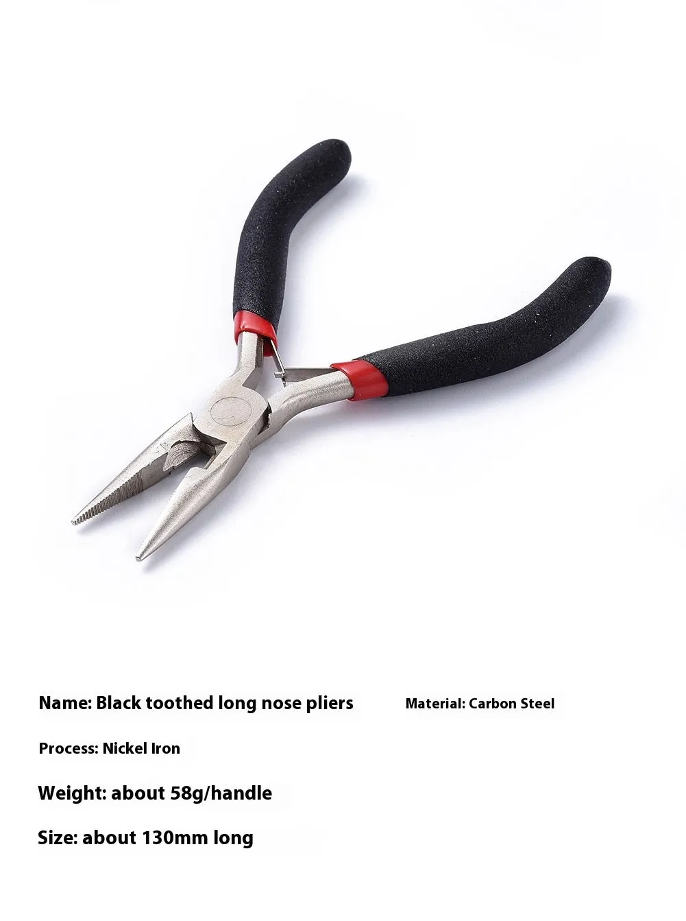 Medium carbon steel nickel iron plier for DIY craft and jewellery making, black finish