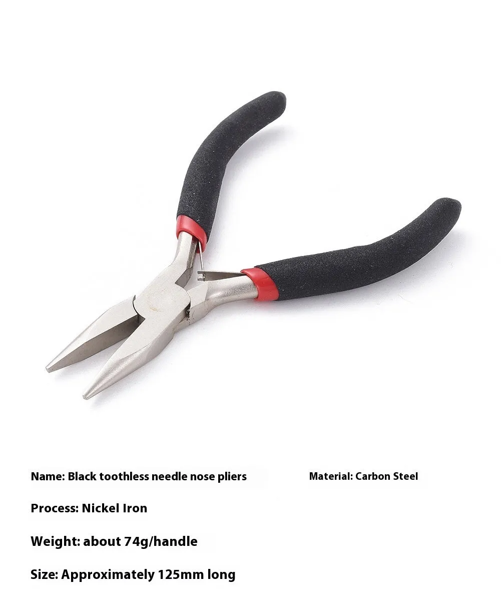 Medium carbon steel nickel iron plier for DIY craft and jewellery making, black finish
