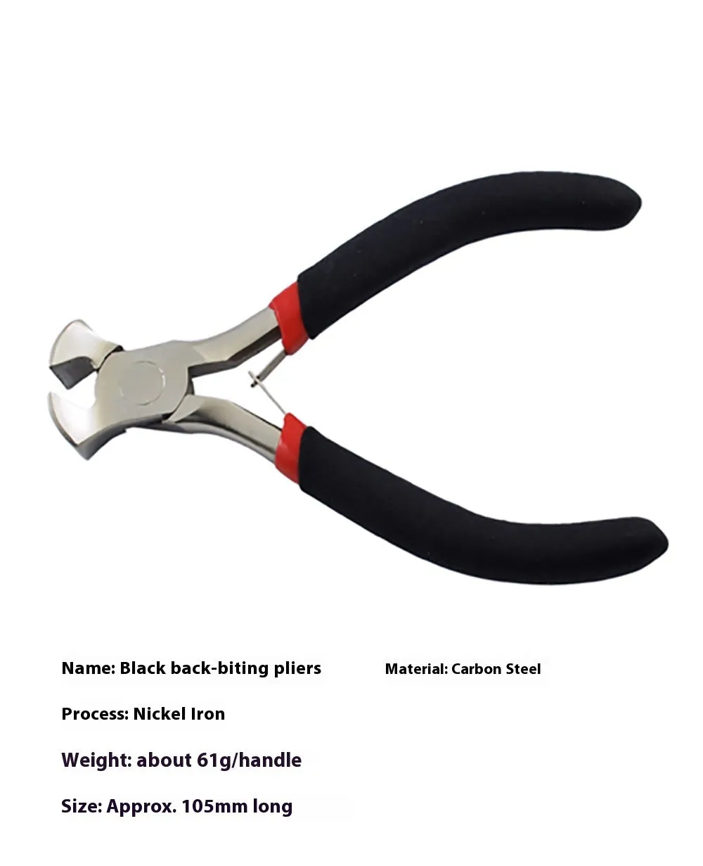 Medium carbon steel nickel iron plier for DIY craft and jewellery making, black finish