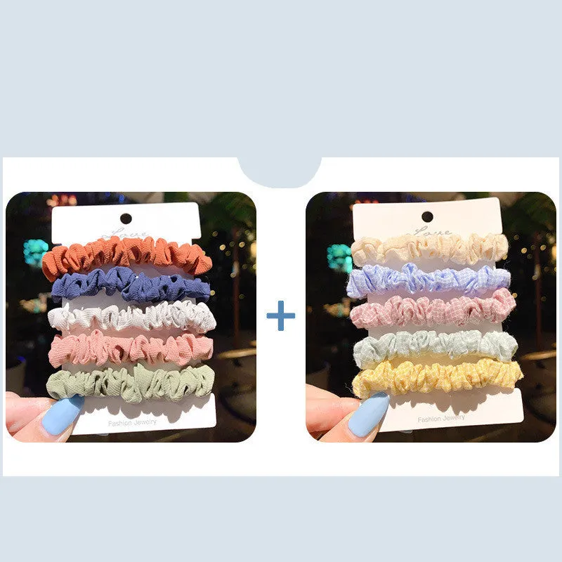 Set of children's small intestine hair rings and large intestine head ropes in autumn colours.