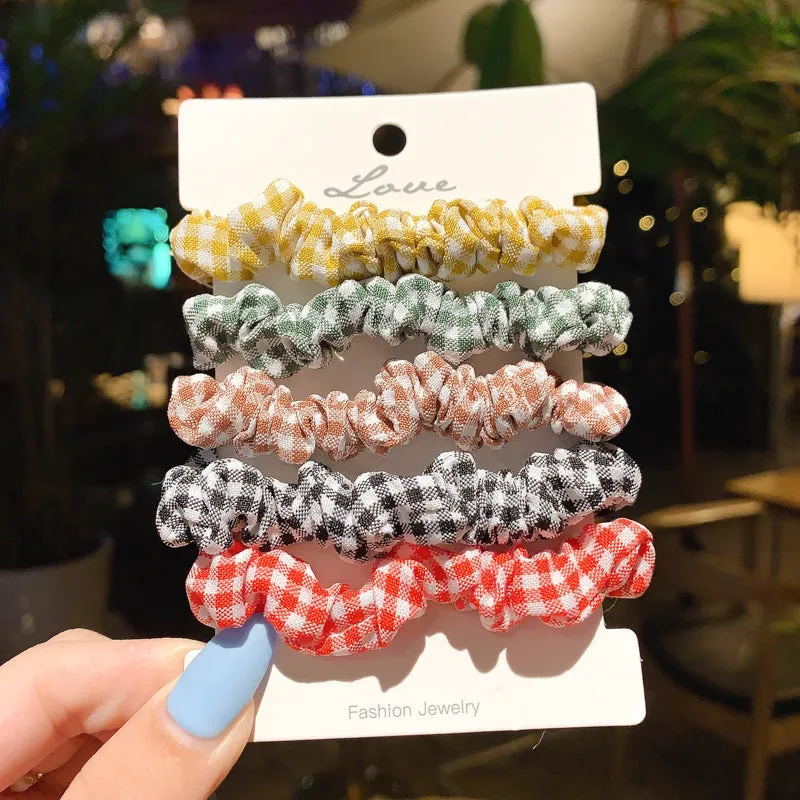 Set of children's small intestine hair rings and large intestine head ropes in autumn colours.