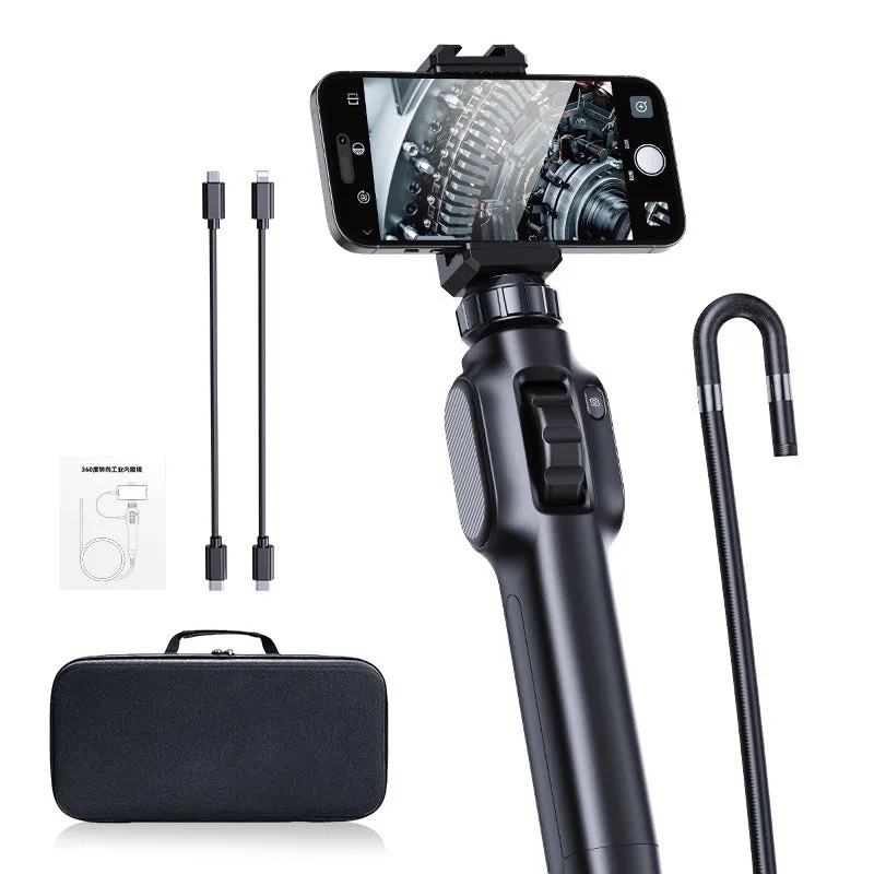 360-degree steering industrial pipeline endoscope with 8mm camera and cable