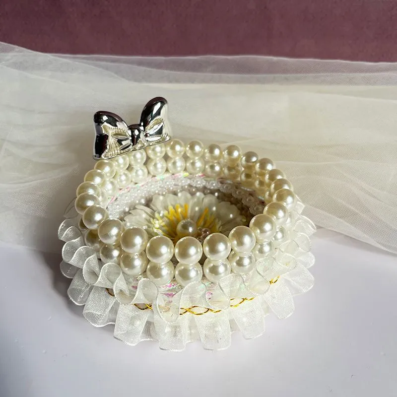 Handmade DIY beaded jewelry box in clear acrylic with Nordic style, available in blue, green, pink, purple, white