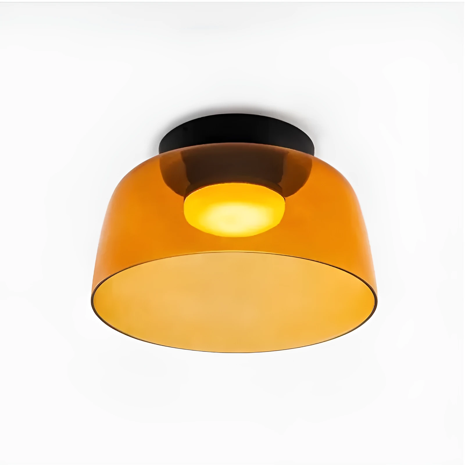 Nordic designer LED ceiling light fixture in Emerald Green finish for master bedroom or restaurant use