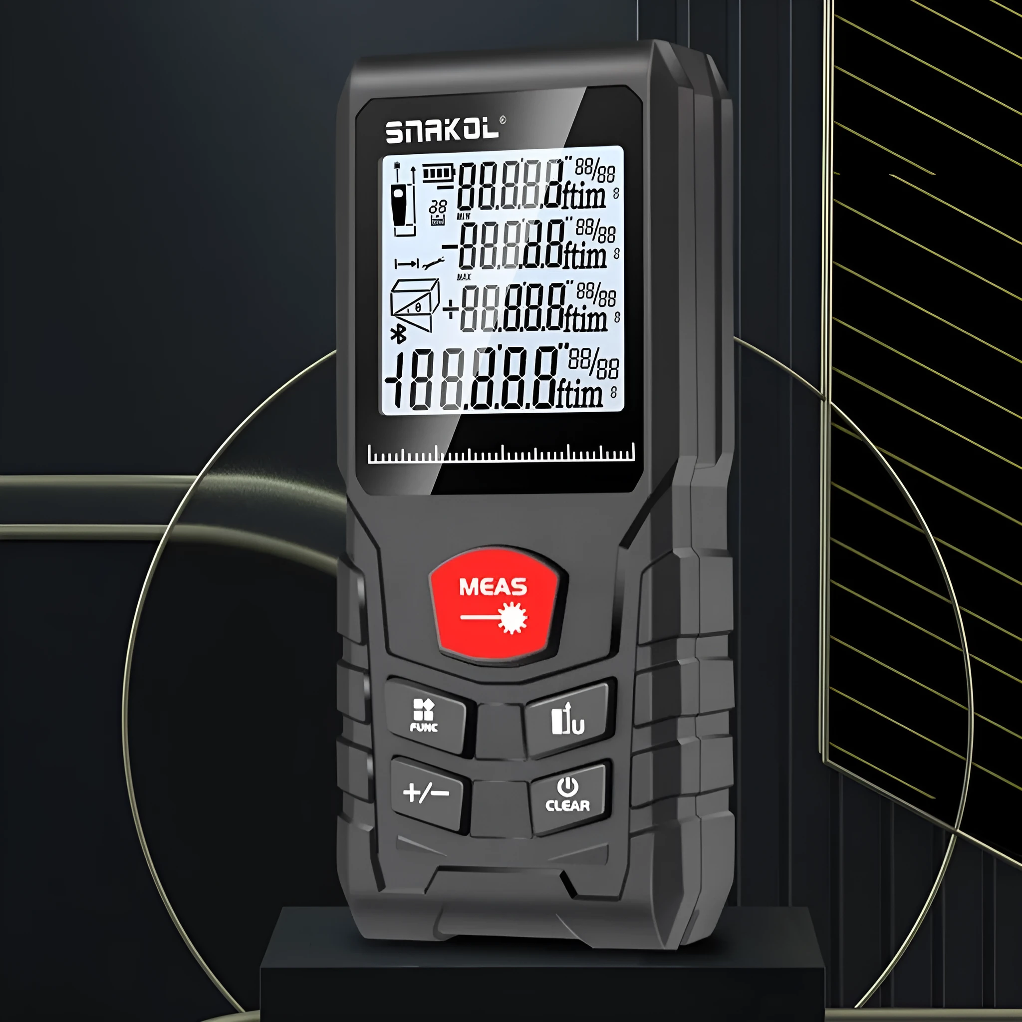 Portable hand-held laser range finder with ABS body and 3.0mm accuracy for home measurement
