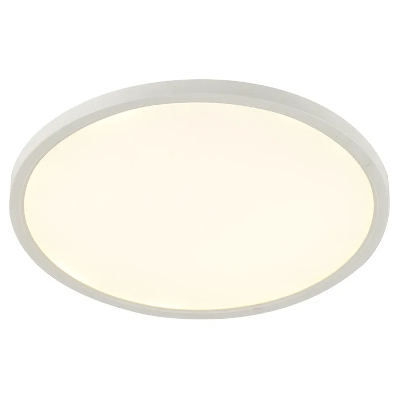24W round LED ceiling light with RGB backlight remote control white frame flush mount 29cm diameter