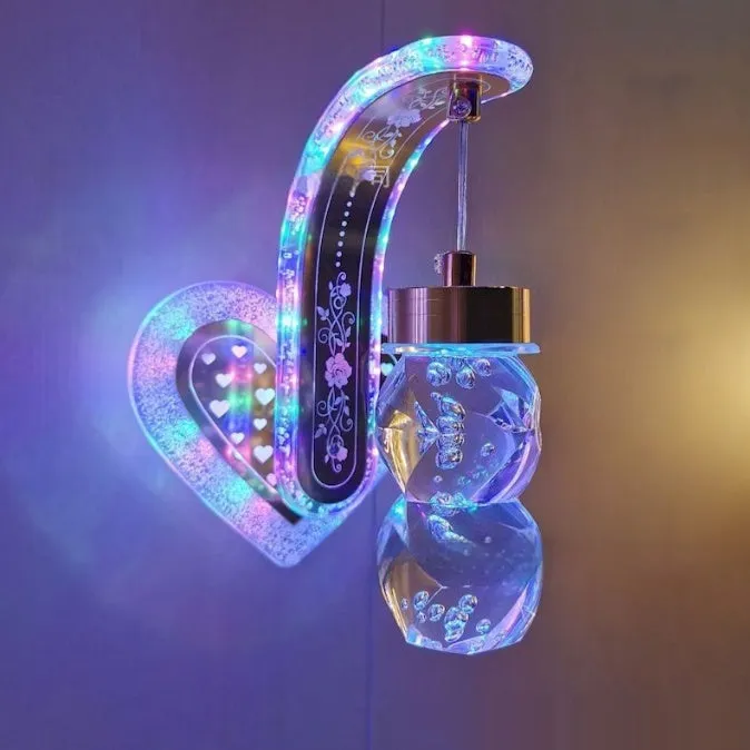 Oval acrylic crystal hanging wall lamp warm light extra large size hotel bedroom decorative
