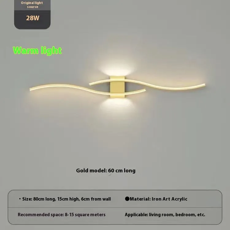 Black 60cm bedside wall lamp with acrylic panel and wrought iron frame on neutral wall
