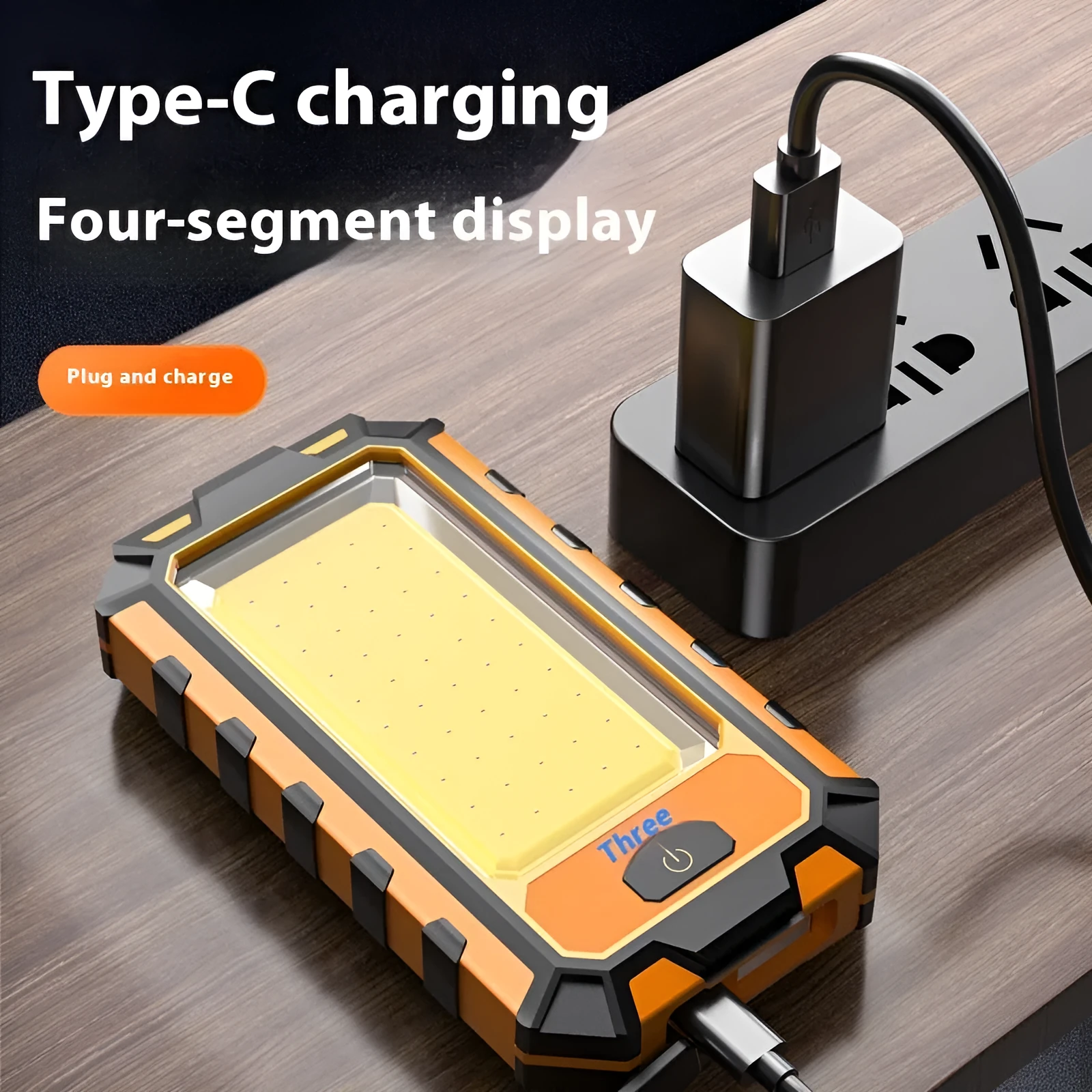 Multifunctional work light with magnetic base, dual COB and headlight modes, compact black unit