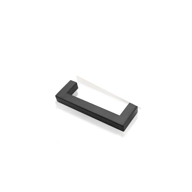 Stainless steel square pipe cabinet handle in brushed silver finish