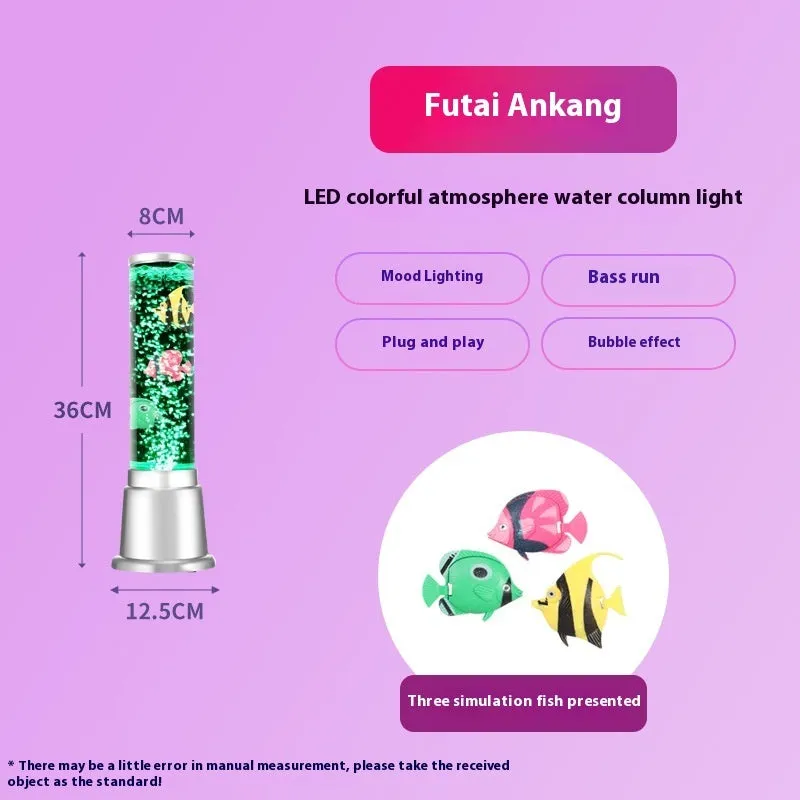 Jellyfish water column lamp USB power 88cm tall creative ornament on shelf