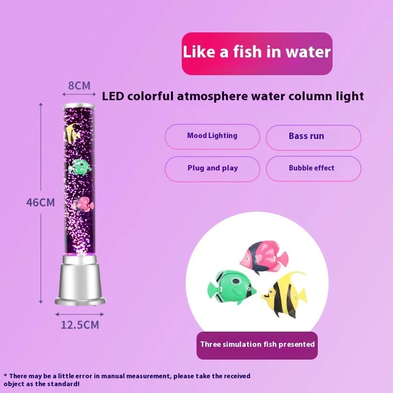 Jellyfish water column lamp USB power 88cm tall creative ornament on shelf