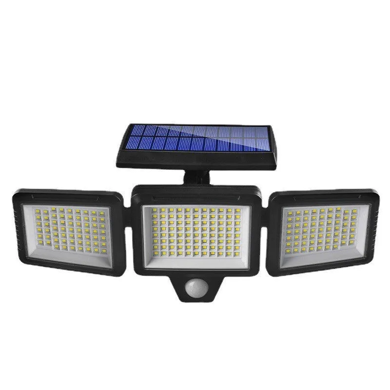 Outdoor solar wall lamp 210LED with intelligent induction sensor and remote control in totem design