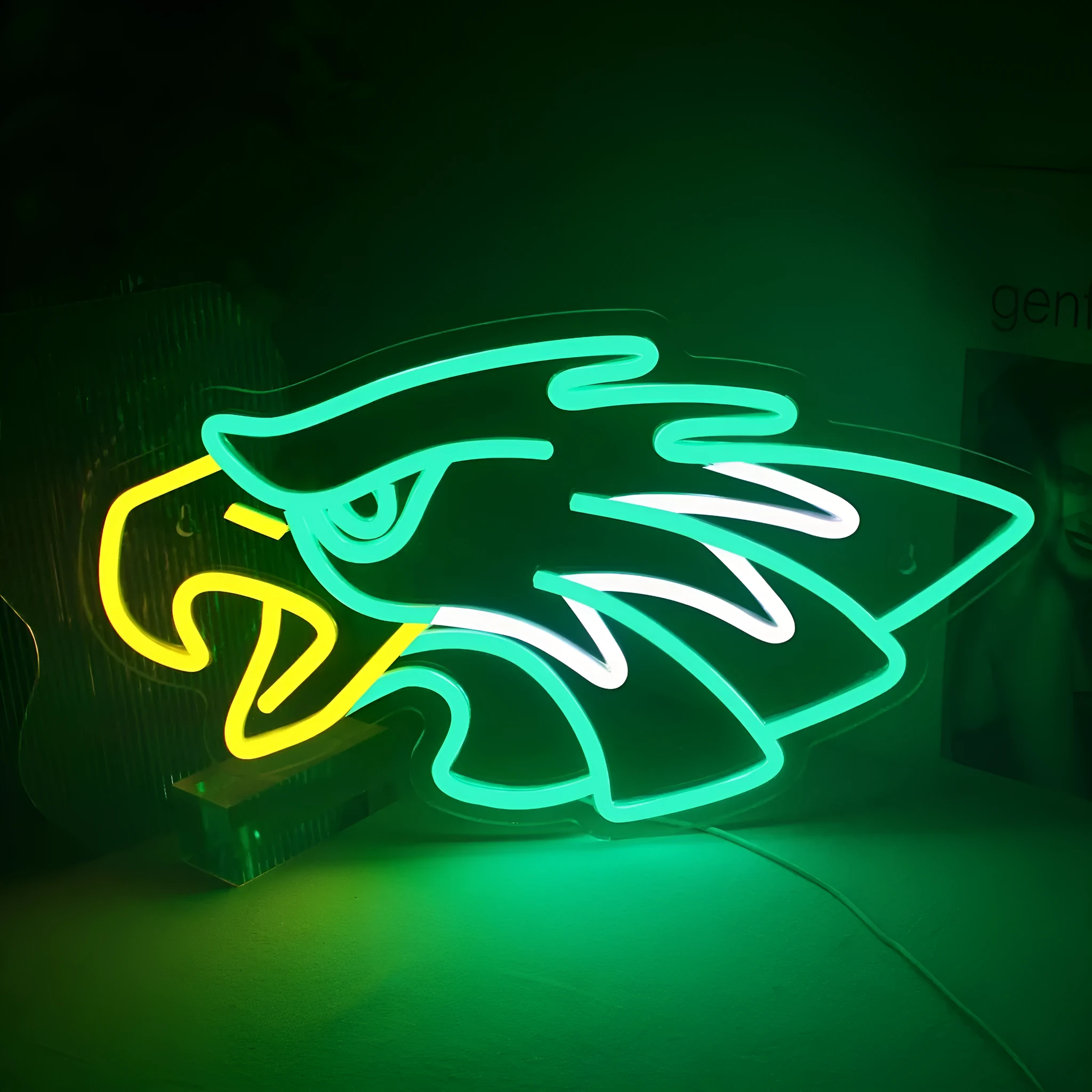 Neon LED luminous animal character light in B style 40x24cm with 5V input