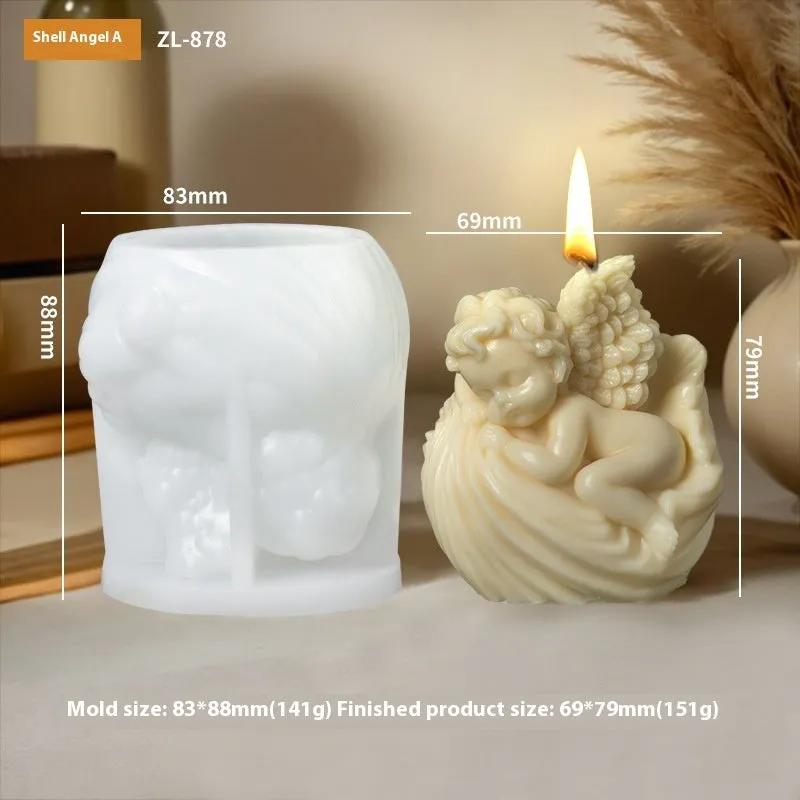 Silicone candle soap mold in irregular shape with modern simplicity style, OPP packed