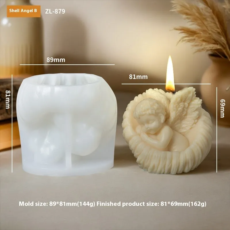 Silicone candle soap mold in irregular shape with modern simplicity style, OPP packed