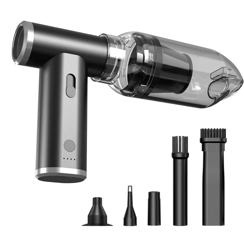 Mini rechargeable handheld dust blower with brushless motor, USB power, and continuous speed control