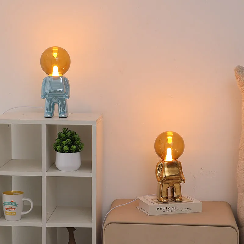 Astronaut movable creative study table lamp 27x12cm USB powered simple modern glass holder desk light