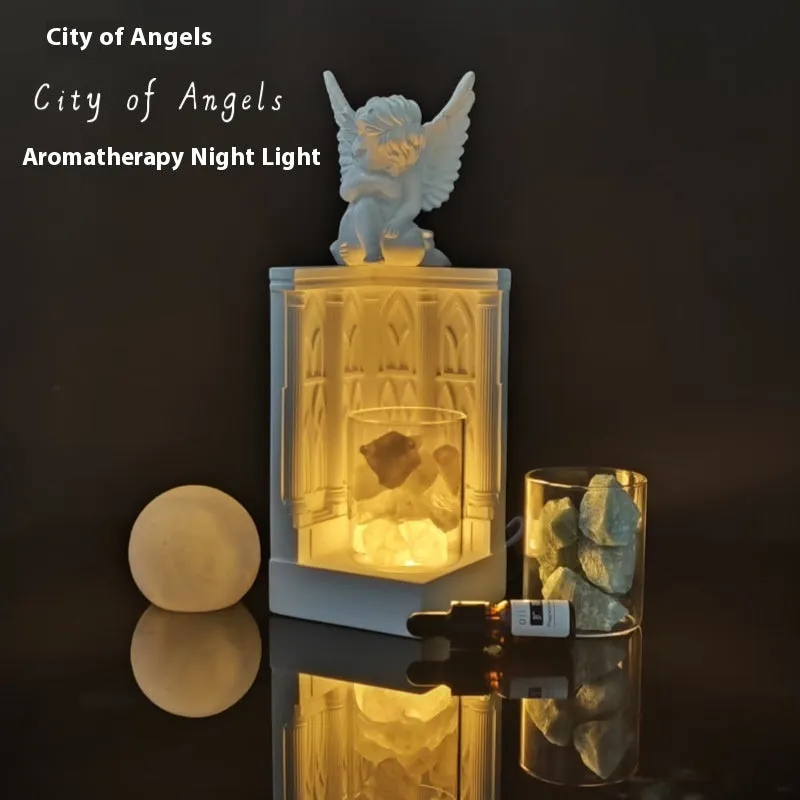 Crystal fragrant stone fire-free plaster aromatherapy diffuser with essential oil in decorative ornament piece