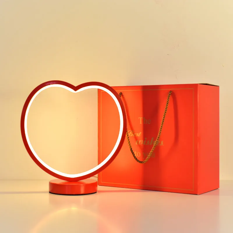 Creative red wedding lantern decorative table lamp with USB warm light and remote control dimming