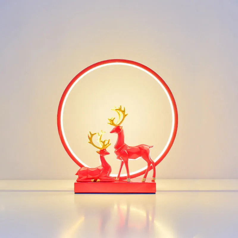 Creative red wedding lantern decorative table lamp with USB warm light and remote control dimming